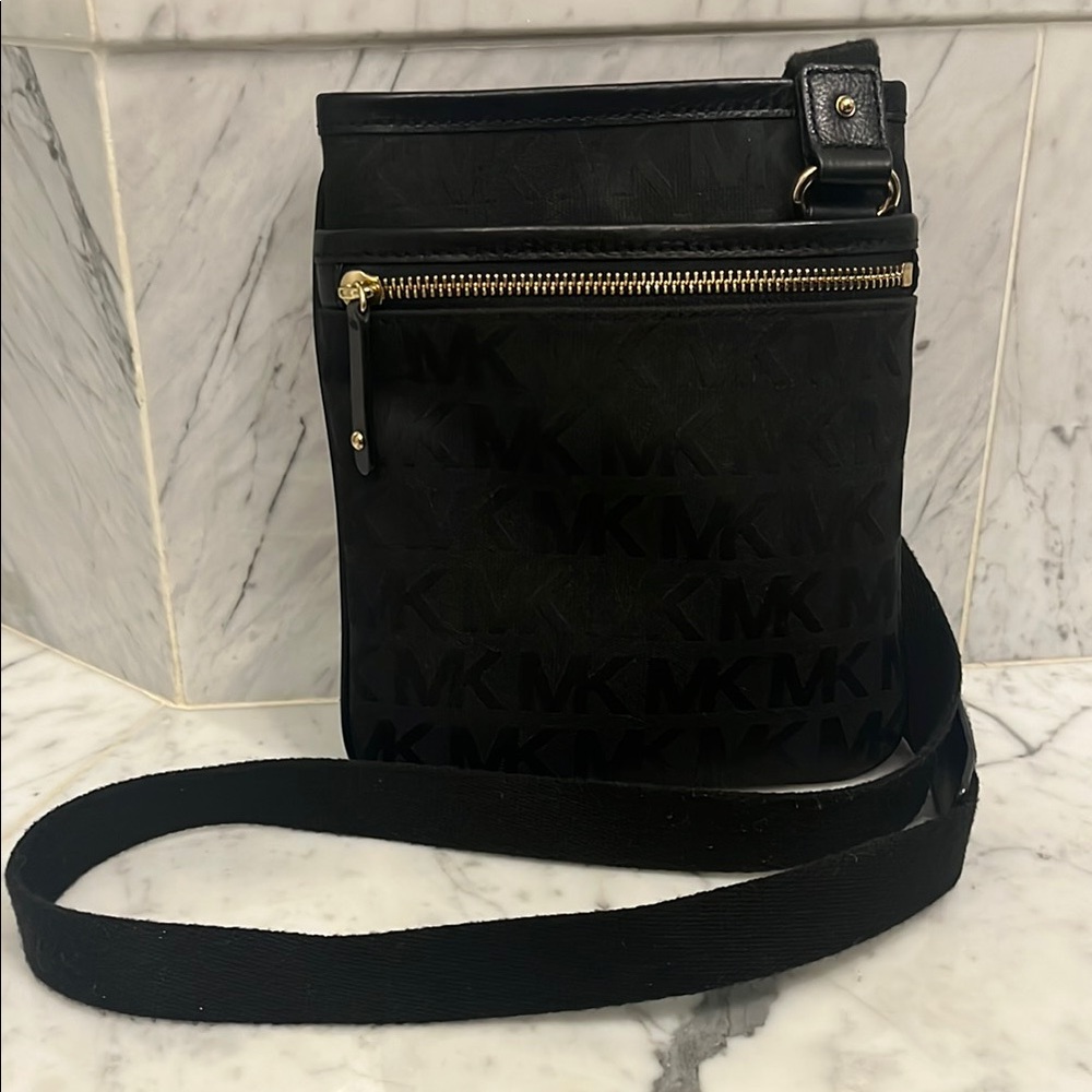 Vintage Michael Kors Black Crossbody Purse with Adjustable Strap